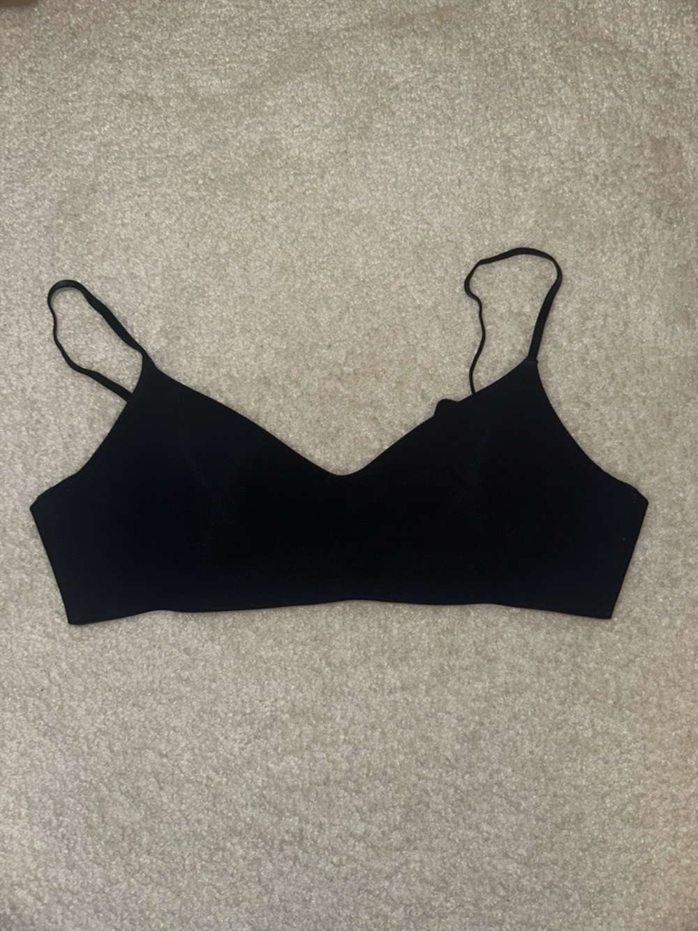 Aeropostale Black Seamless Bralette with Thin Straps